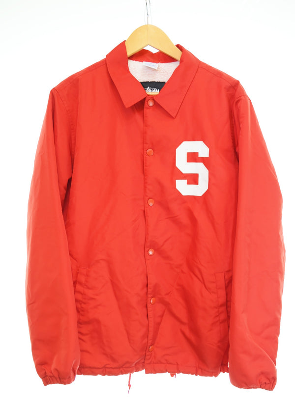 チャンピオン Champion STUSSYステューシー 裏ボア コーチジャケット C8-J626 ジャケット レッド Sサイズ 103MT-3192