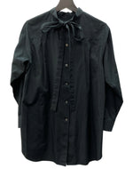 コムデギャルソン COMME des GARCONS コムコム 21SS 2020年製 バックオープン リボン ブラウス SHIRT BLOUSE RIBBON コットン 日本製 BLACK 黒 RG-B006 長袖シャツ 無地 ブラック XSサイズ 104LT-247