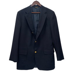 ブルックスブラザーズ Brooks Brothers 90's ３つボタン 金ボタン 紺 ブレザー USA製 ジャケット ネイビー 40サイズ 201MT-4246