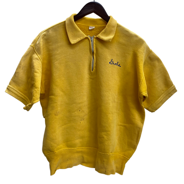 【曜日割引対象外】 ヴィンテージ vintage 60's RUSSELL SOUTHERN CO. Russell Athletic USA製 ハーフジップ 半袖 スウェット イエロー Mサイズ 201MT-4869 VB