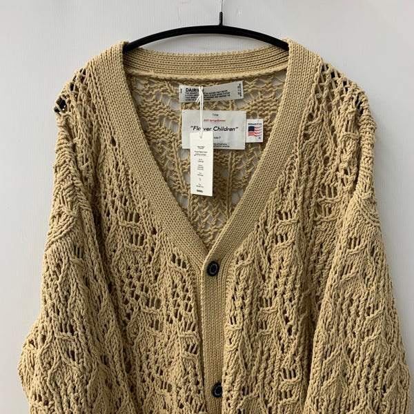 ダイリク DAIRIKU 21SS Children Hand Knitting Cardigan カーディガン ベージュ Fサイズ 201MT-4808