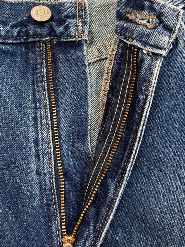 ダブルアールエル RRL 90s DENIM PANTS デニム パンツ ジップフライ ジーパン ジーンズ USA製 Ralph Lauren インディゴ 青 ロゴ R004 デニム ブルー サイズ 34 104MB-216