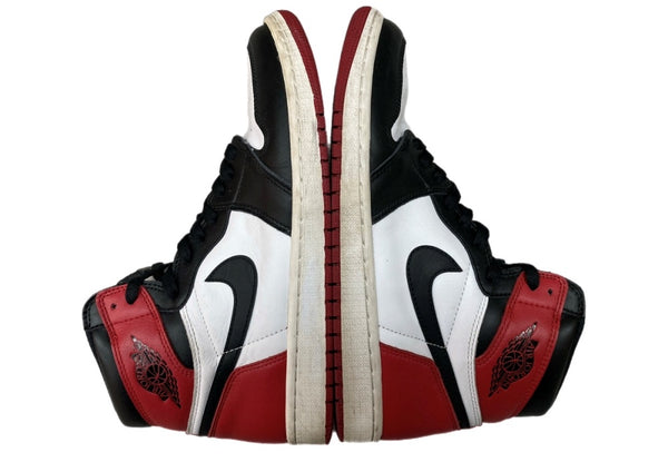 ナイキ NIKE 16年製 AIR JORDAN 1 RETRO HIGH OG BLACK TOE エア ジョーダン レトロ ハイ ブラック トゥ AJ1 つま黒 白 赤 黒 555088-125 メンズ靴 スニーカー ホワイト 27cm 104S-714
