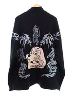 ガルフィー GALFY 22AW  三代目卍 ジャージ 刺繍 我流不滅 ジャージ ブラック LLサイズ 103MT-1777