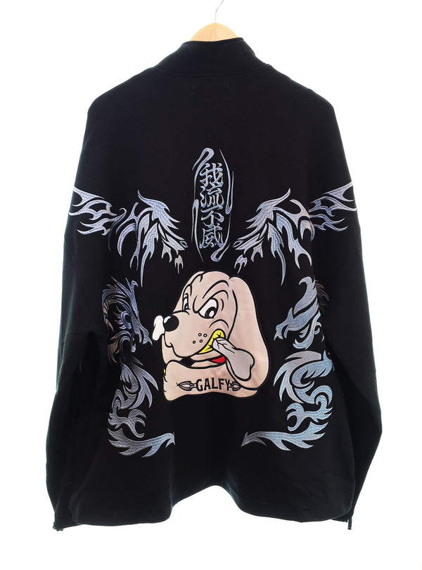 ガルフィー GALFY 22AW  三代目卍 ジャージ 刺繍 我流不滅 ジャージ ブラック LLサイズ 103MT-1777