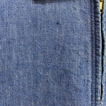 【曜日割引対象外】 ヴィンテージ vintage 50's~60's デニムカバーオール 襟コーデュロイ TALON zip ジャケット ブルー 42サイズ 201MT-3576 VB