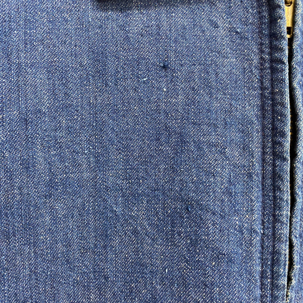 【曜日割引対象外】 ヴィンテージ vintage 50's~60's デニムカバーオール 襟コーデュロイ TALON zip ジャケット ブルー 42サイズ 201MT-3576 VB