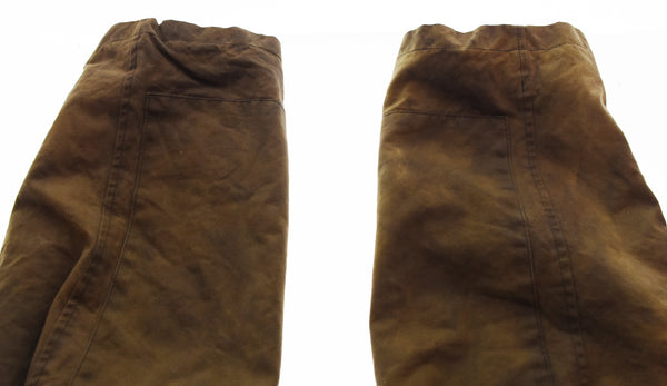 アーペーセー A.P.C. 90's オイルド プルオーバー ハーフジップ ブルゾン エルボーパッチ サイドジップ ブラウン Sサイズ 103MT-3526