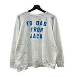 ヴィンテージ vintage 80s 80年代 ラグランスリーブ ヴィンスウェ バックプリント 白 スウェット プリント ホワイト XLサイズ 104MT-1724