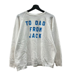 ヴィンテージ vintage 80s 80年代 ラグランスリーブ ヴィンスウェ バックプリント 白 スウェット プリント ホワイト XLサイズ 104MT-1724