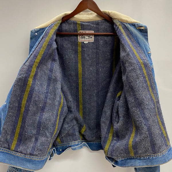 【曜日割引対象外】 リー Lee 90's ストームライダー デニムジャケット ブランケットライナー ジャケット ブルー 50サイズ 201MT-4521 VB