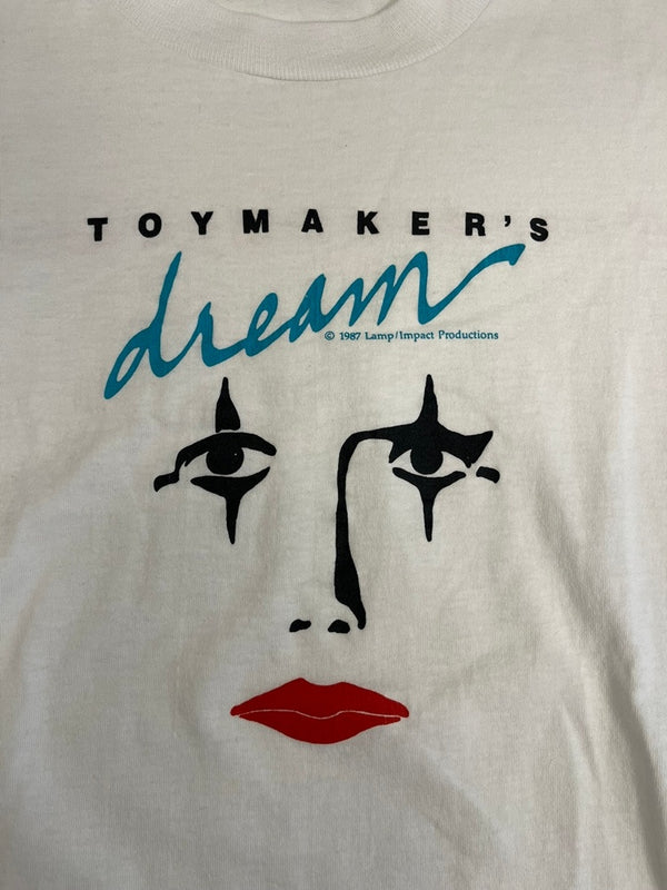 ヴィンテージ vintage 80s ©1987 Lamp TOYMAKER'S dream 舞台  US古着 Tシャツ ホワイト Lサイズ 101MT-4665