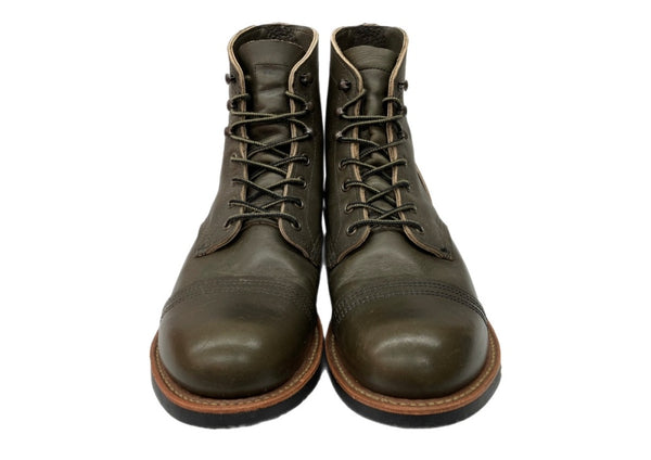 レッドウィング RED WING IRON RANGER アイアン レンジャー ALPINE Vibramソール アウトドア 革靴 シューズ 9 1/2D 緑 8078 メンズ靴 ブーツ その他 カーキ 27.5cm 104S-1069