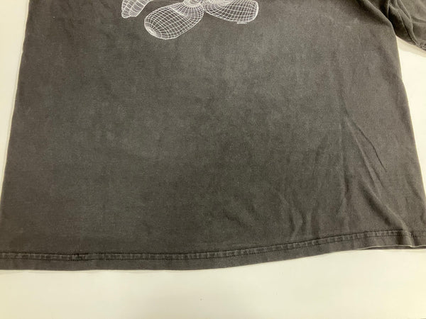 US US古着 90's 90年代 Hanes disneycollege.com MICKEY MOUSE ディズニー バーチャル 3D ミッキーマウス オフィシャル VINTAGE ヴィンテージ Tシャツ ブラック Lサイズ 101MT-4747