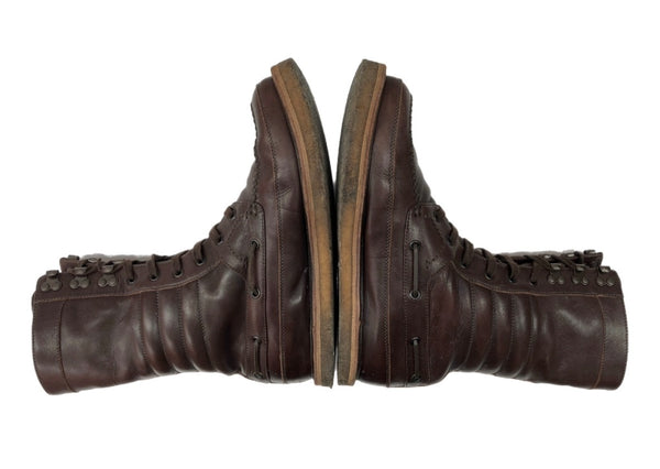 ボッテガヴェネタ BOTTEGA VENETA MOCCASIN BOOTS モカシン ブーツ 内ファー レースアップ 茶 メンズ靴 ブーツ その他 ブラウン サイズ 41 104S-1005