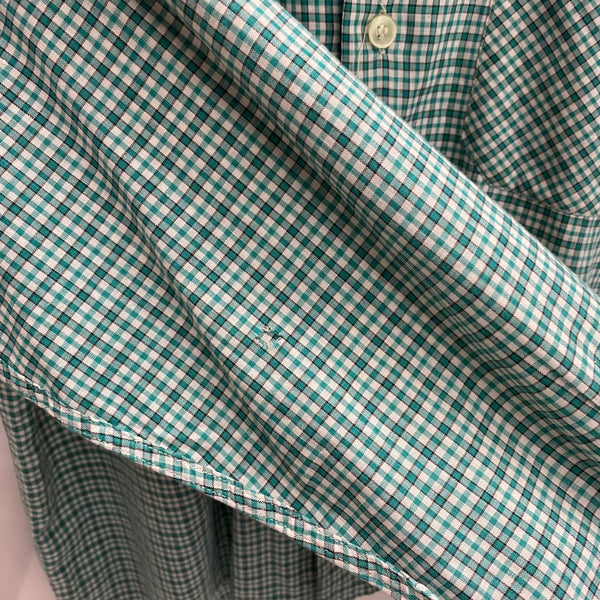 【曜日割引対象外】 ヴィンテージ vintage 50's~ Dunhill Cotton Check Shirts 長袖シャツ グリーン Mサイズ 201MT-4379 VB