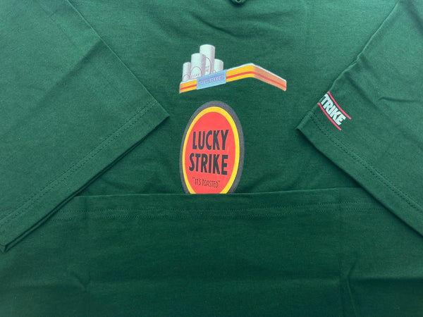 ヴィンテージ VINTAGE ITEM 90's 00's LUCKY STRIKE ラッキーストライク Tee Jays USA製 タバコT 企業T 緑 Tシャツ プリント グリーン Lサイズ 104MT-508