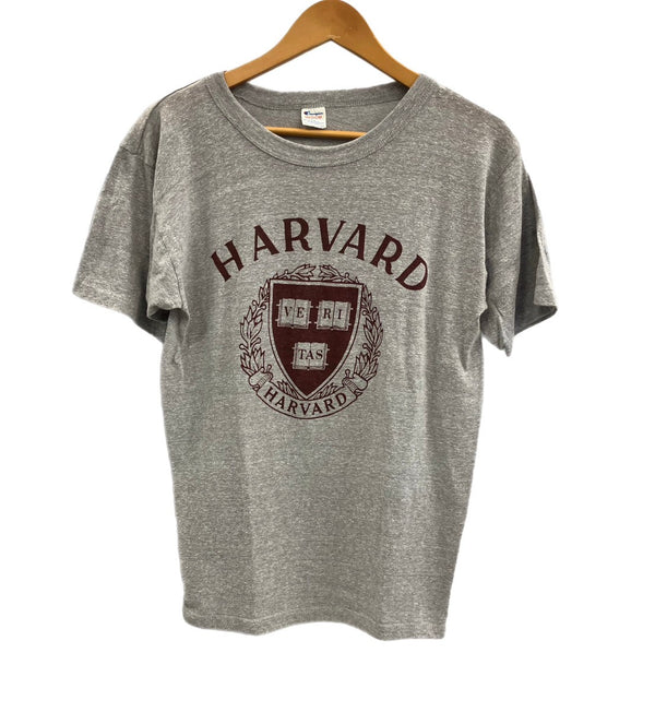 チャンピオン Champion 80's 80年代 トリコタグ HARVARD ハーバード カレッジロゴ プリント 霜降り vintage ヴィンテージ made in USA アメリカ製 Tシャツ グレー Mサイズ 101MT-4034