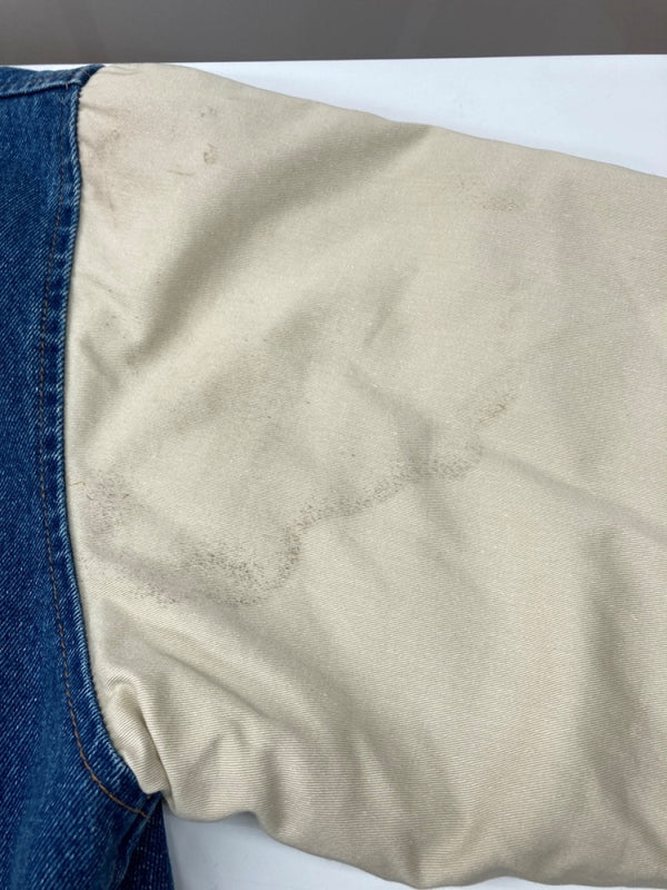 ヴィンテージ vintage Disney ディズニー STADIUM JACKET スタジアム ジャケット スタジャン ティガー デニム ボタン アウター インディゴ 青 ジャケット キャラクター ブルー Lサイズ 104MT-1797