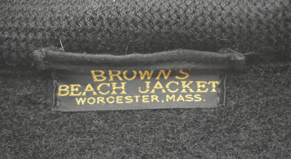ブラウンズ  BROWN'S  BEACH JACKET ビーチジャケット 黒 38 ジャケット 無地 ブラック 103MT-621