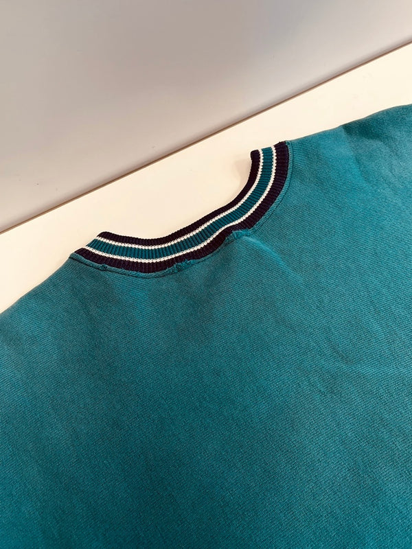 チャンピオン Champion 90s~ 刺繍タグ REVERSE WEAVE リバースウィーブ US古着 ターコイズ系 グリーン系 リブライン ボロ XL スウェット  LLサイズ 101MT-4597