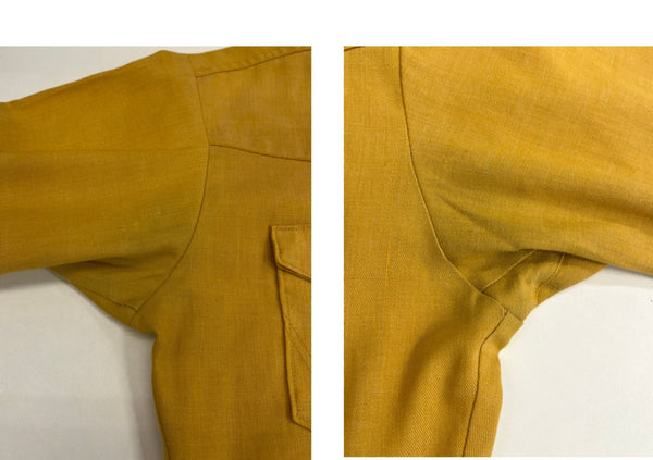 ラングラー Wrangler 60's 60年代 白タグ 刺繍タグ 27MW パールスナップボタン サイレントWステッチ VINTAGE ヴィンテージ ウエスタンシャツ 17 1/2 長袖シャツ イエロー 101MT-4725