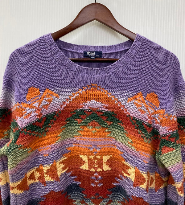 ラルフローレン RALPH LAUREN ネイティブ柄ニット HAND KNIT セーター マルチカラー 170サイズ 201MT-3134