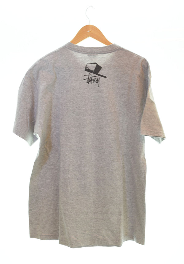 ステューシー STUSSY ロゴ プリント 半袖Tシャツ グレー Tシャツ グレー Lサイズ 103MT-1898