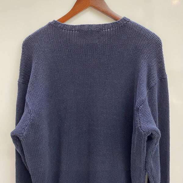 【曜日割引対象外】 ラルフローレン POLO RALPH LAUREN ポロベア HAND KNIT ニット セーター ネイビー Mサイズ 201MT-4270 VB