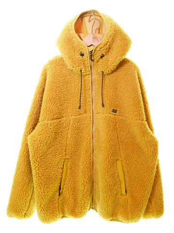 ハフ HUF STANDARD BOA HOODED JACKET ボアフリースジャケット ジャケット 無地 ベージュ LLサイズ 103MT-190