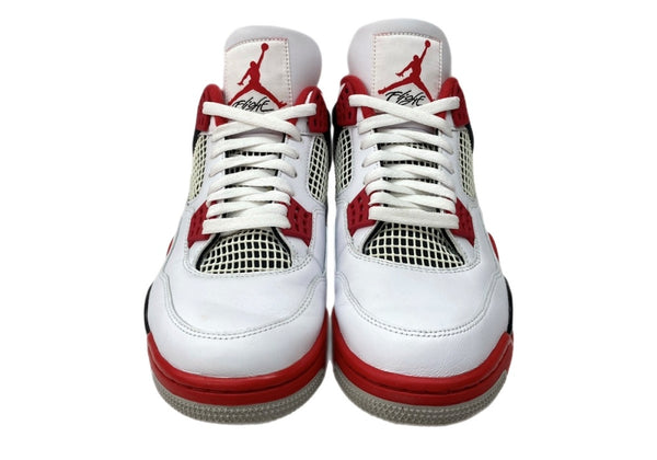 ナイキ NIKE 20年製 AIR JORDAN 4 RETRO FIRE RED エア ジョーダン レトロ ファイヤー レッド AJ4 スウッシュロゴ 白 赤 黒 DC7770-160 メンズ靴 スニーカー ホワイト 27.5cm 104S-843