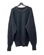 ラルフローレン RalphLauren POLO SPORT 90s USA LOGO COTTON KNIT ロゴ コットン ニット セーター 厚手 長袖 黒 セーター 刺繍 ブラック XLサイズ 104MT-1748