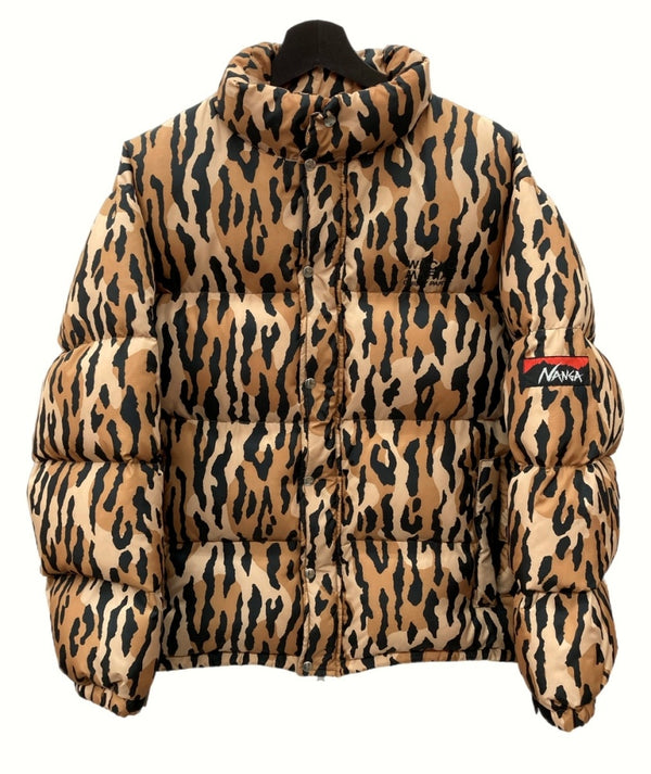 ワコマリア WACKO MARIA × NANGA ナンガ 21AW LEOPARD DOWN JACKET TYPE-1 レオパード ダウン ジャケット 茶 ジャケット ヒョウ柄・レオパード柄 ブラウン Sサイズ 104MT-1117