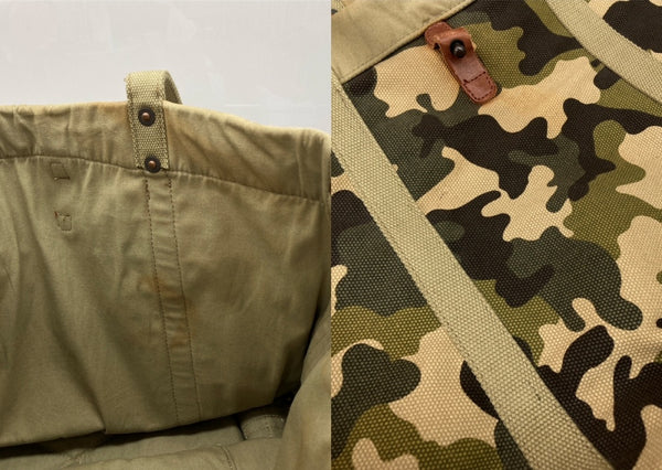 ダブルアールエル RRL TOTE BAG トート バッグ キャンバス カモ柄 迷彩 かばん 緑 バッグ メンズバッグ トートバッグ カモフラージュ・迷彩 カーキ 104B-87