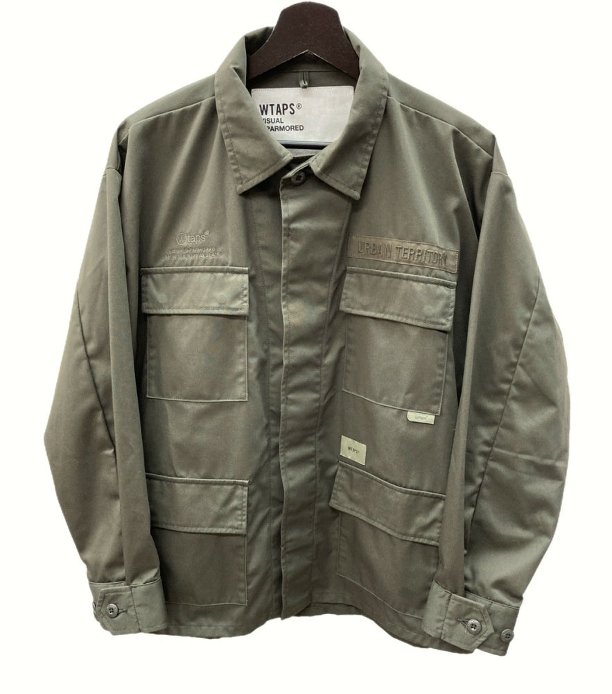 ダブルタップス WTAPS Jungle LS Ctpl. Twill. Dot Sight ジャングル ツイル ドット サイト Olive Drab  オリーブ ドラブ KHAKI 緑 222WVDT-SHM03 SIZE1 ジャケット 刺繍 カーキ 104MT-759 | 古着通販のドンドンサガール