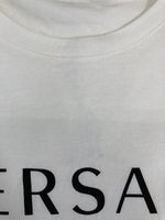 ヴェルサーチェ VERSACE ロゴプリント 半袖カットソー 白  Tシャツ ホワイト Mサイズ 101MT-3681