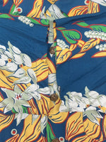 サンサーフ SUN SURF HAWAIIAN SHIRT ハワイアン シャツ アロハシャツ オープンカラー 開襟 半袖 青 半袖シャツ 花・植物 ブルー 104MT-1745