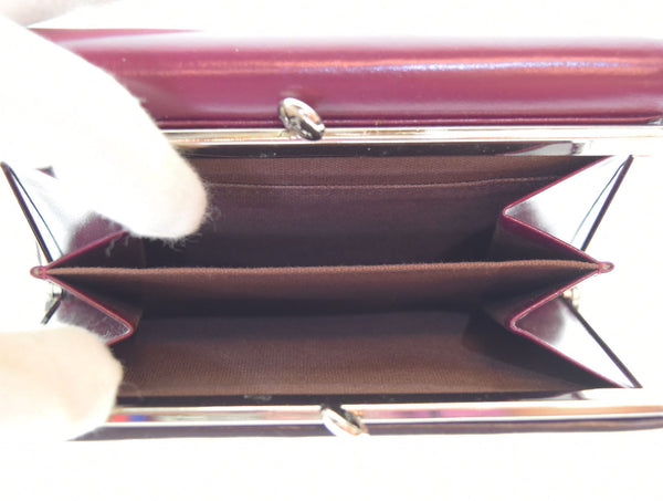 ヴィヴィアンウエストウッド Vivienne Westwood  がま口 三つ折り財布 ウォレット シルバー金具 ボルドー 赤系 財布・ケース レディース財布 レッド 103SA-21