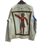 【曜日割引対象外】 エディーバウアー Eddie Bauer 70's 80's カスタムペイント デニムジャケット ジャケット マルチカラー Lサイズ 201MT-4620 VB