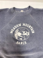 ヴィンテージ Vintage 60s～ MEADOW MOUNTAIN RANCH Vintage Sweat ヴィンテージスウェット ボロ 長袖 古着  スウェット プリント ネイビー 101MT-2583