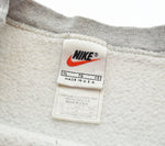 ナイキ NIKE 90s 90's USA製 アメリカ製 銀タグ ワンポイント スウォッシュ スウェット 刺繍 ロゴ スウェット グレー LLサイズ 103MT-2296