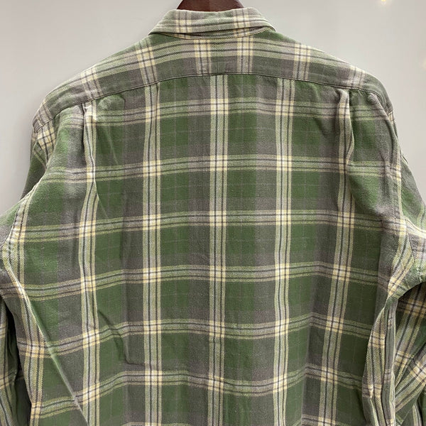 【曜日割引対象外】 ダブルアールエル RRL 90's フランネル ネルシャツ 長袖シャツ グリーン Mサイズ 201MT-4753 VB