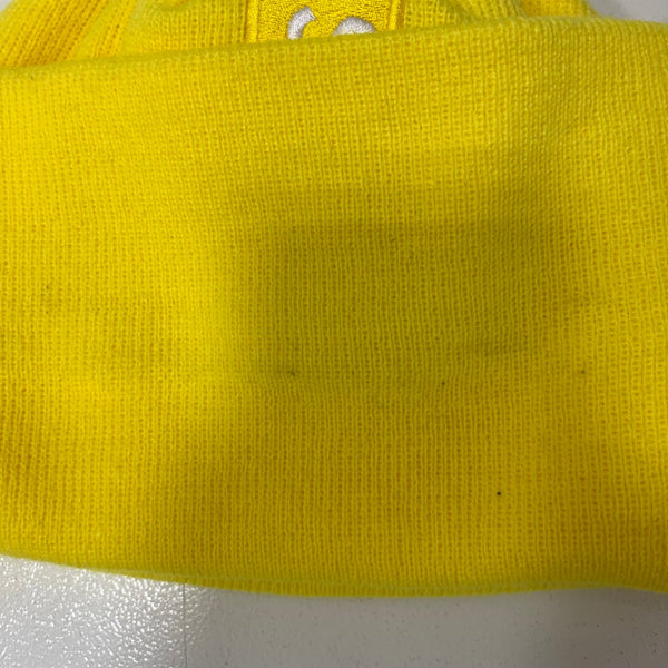 【中古】シュプリーム SUPREME ニューエラ クロス ボックス ロゴ ビーニー コラボ 帽子 メンズ帽子 ニット帽 黄色 201goods-662