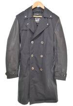 ディーゼル DIESEL 袖レザー切替 トレンチコート ジャケット ブラック Mサイズ 103MT-3237