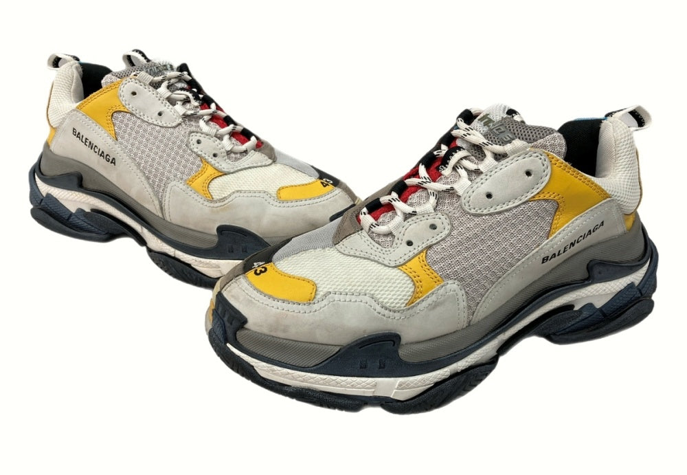 バレンシアガ BALENCIAGA Triple-S Split Trainers トリプル エス スプリット トレーナー トリエス ダット シューズ  43 黄色 青 白 533890 メンズ靴 スニーカー マルチカラー 28.5cm 104-shoes436 | 古着通販のドンドンサガール