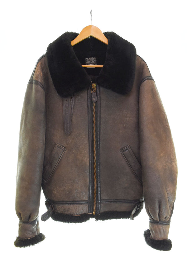 アヴィレックス AVIREX TYPE B-3 ムートン フライトジャケット 茶 AC-17755 ジャケット ブラウン Sサイズ 103MT-2519