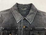 サンローラン Saint Laurent 18ss DENIM JACKET デニム ジャケット waiting for sunset ワッペン Gジャン 黒 483065 Y805L ジャケット ハート ブラック XSサイズ 104MT-987