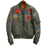 【曜日割引対象外】 アヴィレックス AVIREX MA-1 TOPGUN CUSTOM フライト 6162193 ジャケット カーキ Lサイズ 201MT-4516 VB