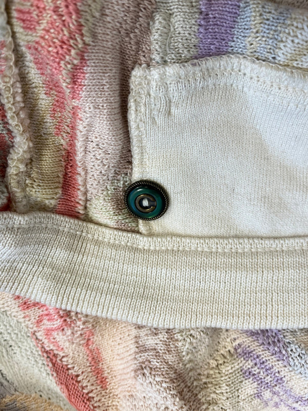 クージー COOGI AUSTRALIA パステル ニット カーデ 総柄 カーディガン マルチカラー Mサイズ 101LT-258