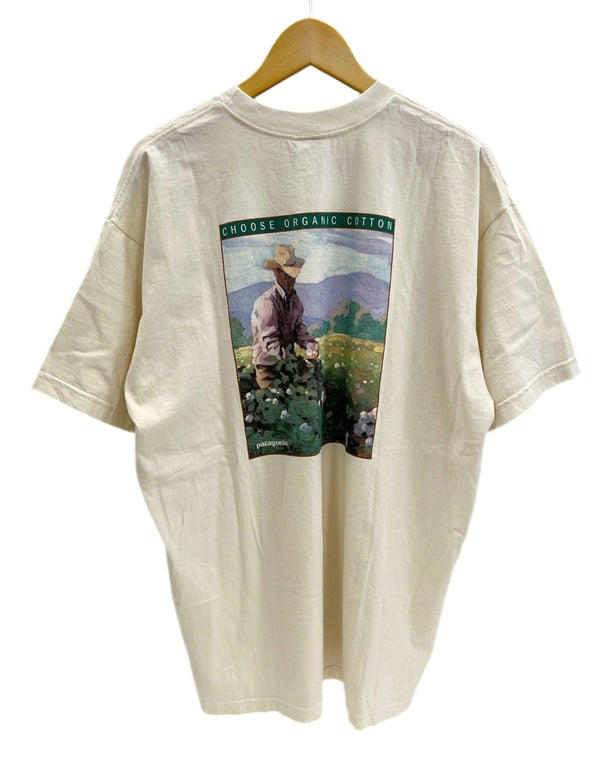 パタゴニア PATAGONIA 90s Vintage USA製 ヴィンテージ FARMER Tee プリントTシャツ 生成り ナチュラル XL Tシャツ ホワイト LLサイズ 101MT-4707